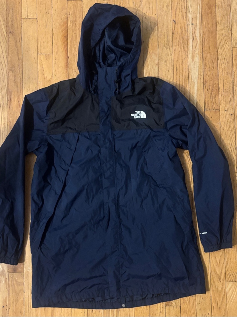 The North Face Antora DryVent Colorblock Rain Jacket - Blue & Black - Large
